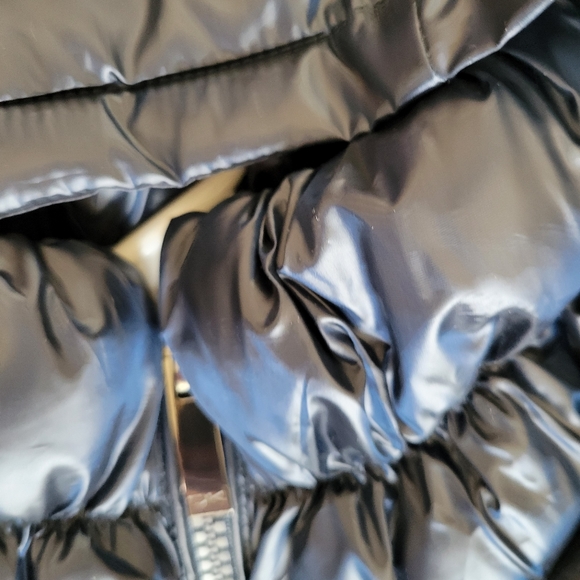 Donna Karen NewYork puffer jacket women's medium navy NWT  zip on off ho… - Picture 11 of 13